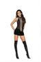 Vinyl and mesh mini dress