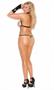 Plus Size Vinyl Cupless Bra with G-string