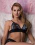 Triangle Lace Bralette Blue/Black