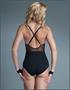 Black Mesh and Applique Teddy Body