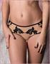 Brief Panties with Appliques Nude/Black