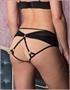 Brief Panties with Appliques Nude/Black