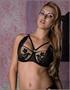 Padded Bra with Appliques Nude/Black