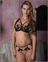 Padded Bra with Appliques Nude/Black