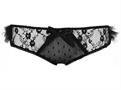 Sheer brazillian panty with lace