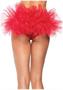Spandex tanga panty with tulle ruffle back