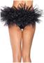 Spandex tanga panty with tulle ruffle back