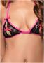2 PC. Peek-a-boo lace triangle bra