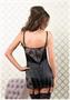 Stretch satin underwire garter dress