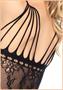 Floral lace mini dress with shredded strap detail