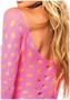 Seamless pothole mini dress with 3/4 sleeve