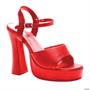 Platform Leather Red Shoes