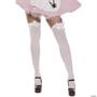 White Thigh High Stockings With White Bows