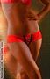 Beautiful Lola Crotchless Lace-Up Hipster Panties-Red/Black