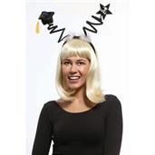 Twirly Black Graduation Headband