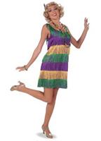 Mardi Gras Frisky Flapper Adult Costume