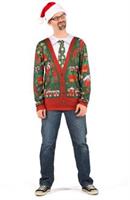 Ugly Cardigan with Tie Shirt