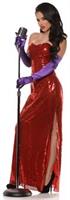 Womens Red Sequin Bomb Shell Dress