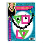 80s Neon Earrings And Necklace Set