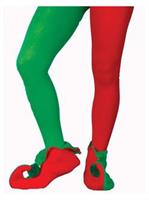 Red And Green Elf Tights Plus Size Adul