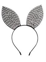 Rhinestone & Pearl Bunny Ears Headband
