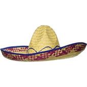 Embroidered Straw Sombrero