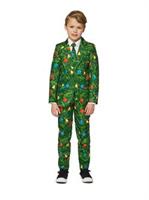 Suitmeister Christmas Green Tree Boy's Suit and Tie Set