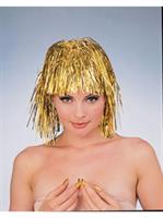 Gold Tinsel Wig