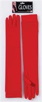 Gloves-Long Nylon Red