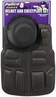 Police Helmet And Chest Plate Set