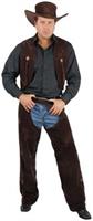Men'S Suede Chaps & Vest Costume