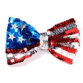 U.S. Flag Sequin Bowtie