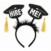 Graduation Bopper Headband "Hire Me"