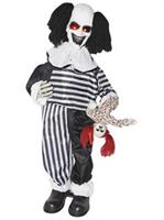 3 Foot Creepy Animated Light Up Clown w/ Doll