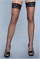 Amber Lace Top Fishnet Thigh Highs