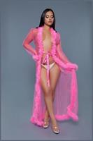 Marabou Robe Neon Pink