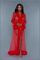 Full-Length sheer robe