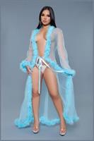 Marabou Robe Turquoise