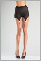 Sheer Faux Garterstrap Pantyhose