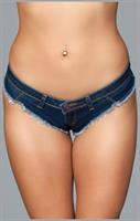 Buns Out Cheeky Shorts - Dark Wash