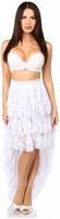 White High Low Lace Skirt