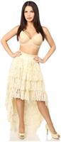 Cream High Low Lace Skirt