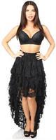 Black High Low Lace Skirt