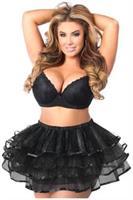 Black Glitter Ribbon Tutu