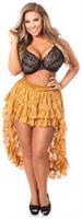 Bronze Lace High Low Skirt