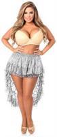 Lt Grey Lace High Low Skirt