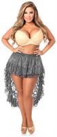 Dark Grey Lace High Low Skirt