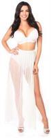 White/Silver Sheer Glitter Skirt