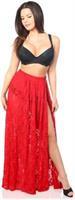 Sheer Red Lace Skirt