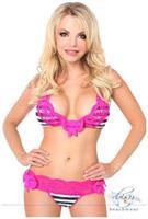 Pin-Up Striped Pucker Back Bikini